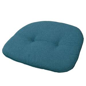 Coussin de chaise Muriqui Tissu mélangé - Bleu pétrole