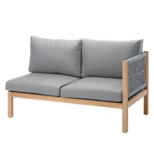 Loungegruppe Madagaskar (5-teilig) Eukalyptus massiv / Webstoff - Grau / Braun