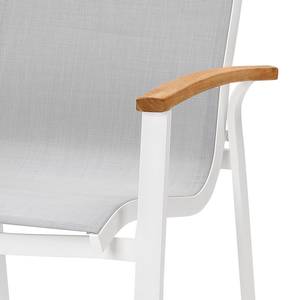 Chaise de jardin Cavalese Aluminium / Tissu - Blanc