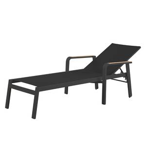 Chaise longue Richmond Aluminium / Tissu - Anthracite