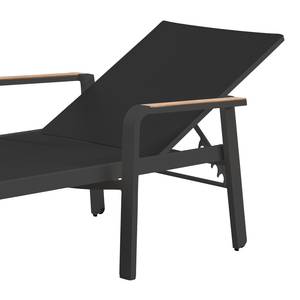 Chaise longue Richmond Aluminium / Tissu - Anthracite