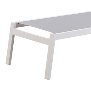 Chaise longue Richmond Aluminium / Tissu - Blanc