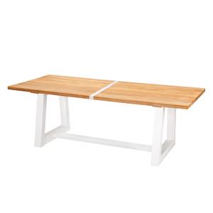 Tuintafel Campione aluminium/massief teakhout - Wit