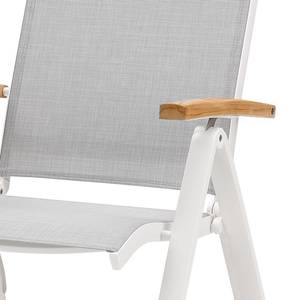 Chaise pliante Cavalese Aluminium / Tissu - Blanc