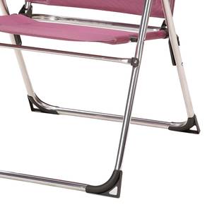 Chaise pliante Young Aluminium / Tissu - Argenté / Violet
