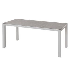 Table de jardin Houston I Aluminium / Céramique - Argenté - Largeur : 140 cm