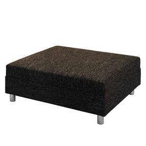 Ecksofa Arimo I Strukturstoff - Braun - Ottomane davorstehend links - Mit Hocker