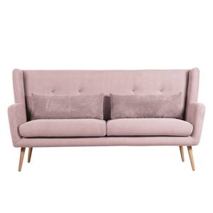 Küchensofa Kenden (2-Sitzer) Flachgewebe / Buche massiv - Altrosa