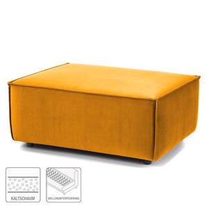 Repose-pieds KINX rectangulaire Velours - Velours Shyla: Jaune moutarde