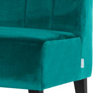 Banquette Esquina (2 places) Velours / Pin massif - Turquoise