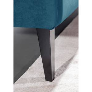 Banquette Esquina (2 places) Velours / Pin massif - Turquoise