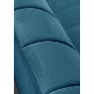 Keukenbank Esquina (2-zits) fluweel/massief grenenhout - Turquoise