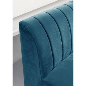 Keukenbank Esquina (2-zits) fluweel/massief grenenhout - Turquoise