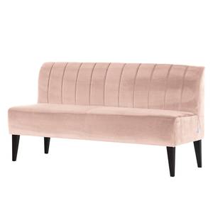 Banquette Esquina (2 places) Velours / Pin massif - Rose vieilli