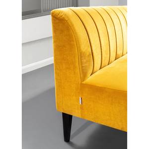 Banquette Esquina (3 places) Velours / Pin massif - Jaune curry