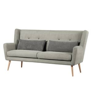 Küchensofa Kenden (3-Sitzer) Flachgewebe / Buche massiv - Grau