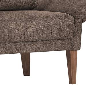 Küchensofa Kempsey (3-Sitzer) Flachgewebe / Buche massiv - Braun