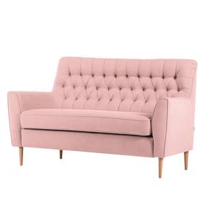 Küchensofa Olimpia (2-Sitzer) Flachgewebe / Kiefer massiv - Rosa