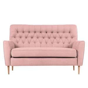 Küchensofa Olimpia (2-Sitzer) Flachgewebe / Kiefer massiv - Rosa