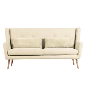 Küchensofa Kenden (3-Sitzer) Flachgewebe / Buche massiv - Beige