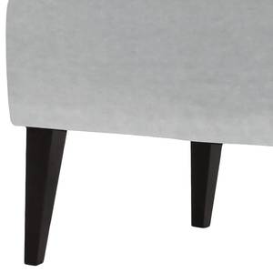 Banquette Esquina (3 places) Velours / Pin massif - Gris