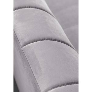 Banquette Esquina (3 places) Velours / Pin massif - Gris