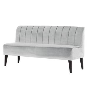 Banquette Esquina (2 places) Velours / Pin massif - Gris clair