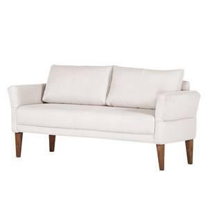 Küchensofa Kempsey (3-Sitzer) Flachgewebe / Buche massiv - Creme