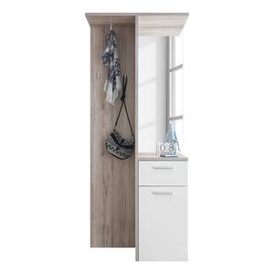 Garderobe Limbourg wit/zandkleurige eikenhouten look