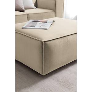 Repose-pieds KINX rectangulaire Velours - Velours Shyla: Beige