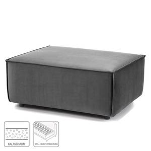 Repose-pieds KINX rectangulaire Velours - Velours Shyla: Gris