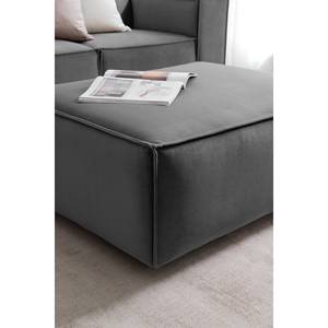 Repose-pieds KINX rectangulaire Velours - Velours Shyla: Gris