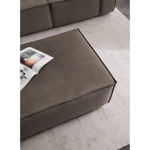 Repose-pieds KINX rectangulaire Velours - Velours Shyla: Taupe