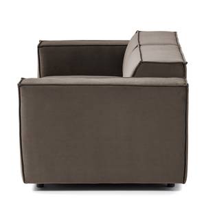 2 places Canapé KINX Velours - Velours Shyla: Taupe - Sans fonction