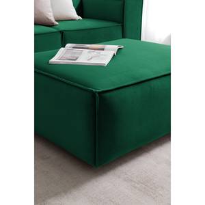 Repose-pieds KINX rectangulaire Velours - Velours Shyla: Vert foncé