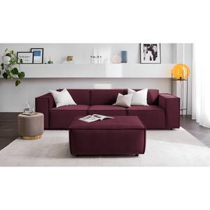 3-Sitzer Sofa KINX Samt - Samt Shyla: Aubergine