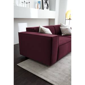 2,5-Sitzer Sofa KINX Samt - Samt Shyla: Aubergine - Keine Funktion