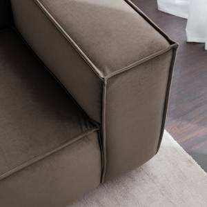 3 places Canapé KINX Velours - Velours Shyla: Taupe