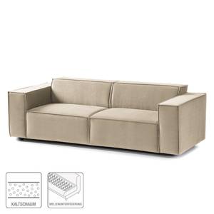 2-3 places Canapé KINX Velours - Velours Shyla: Beige - Sans fonction