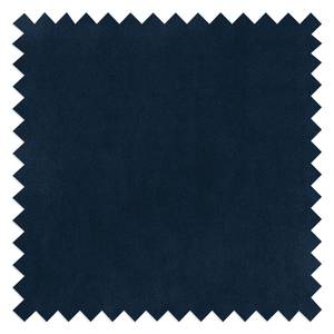 Zithoek KINX Fluweel - Velours Shyla: Donkerblauw - Longchair vooraanzicht rechts/Ottomaan links