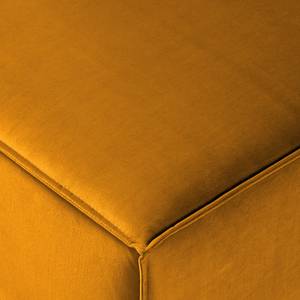 Canapé d’angle KINX méridienne Velours Shyla: Jaune moutarde - Largeur : 294 cm - Méridienne courte à gauche (vue de face) - Sans fonction
