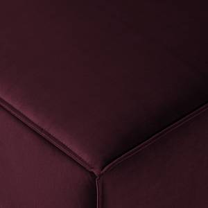 Ecksofa KINX mit Longchair Samt Shyla: Aubergine - Breite: 260 cm - Longchair davorstehend links - Keine Funktion