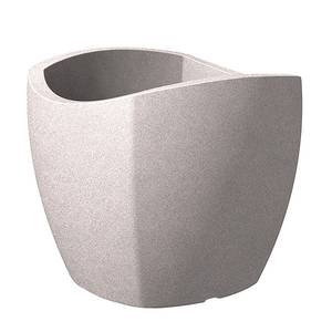 Pflanzgefäß Wave Cubo Kunststoff - Granit - Durchmesser: 39 cm