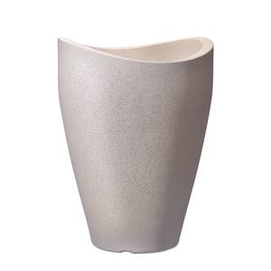 Pflanzgefäß Wave High Kunststoff - Granit - Durchmesser: 39 cm