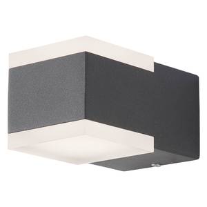 LED-Wandleuchte Amity II Milchglas / Aluminium - 2-flammig