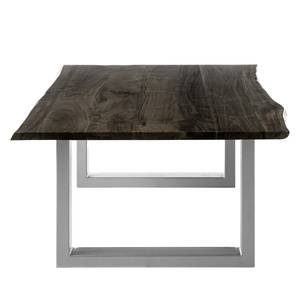 Houten salontafel met boomrand KAPRA massief acaciahout/metaal - Acaciahouten Grijs - Breedte: 120 cm