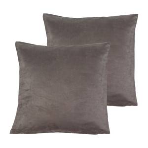 Housses de coussin Alcatraz Fibres synthétiques - Anthracite - 60 x 60 cm