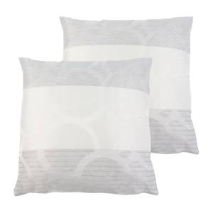 Housses de coussin Conelly Fibres synthétiques - Gris lumineux - 40 x 40 cm