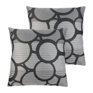 Housses de coussin Conelly Fibres synthétiques - Gris clair / Anthracite - 50 x 50 cm