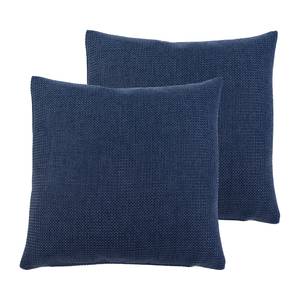 Housses de coussin Dallas Fibres synthétiques - Bleu marine - 50 x 50 cm